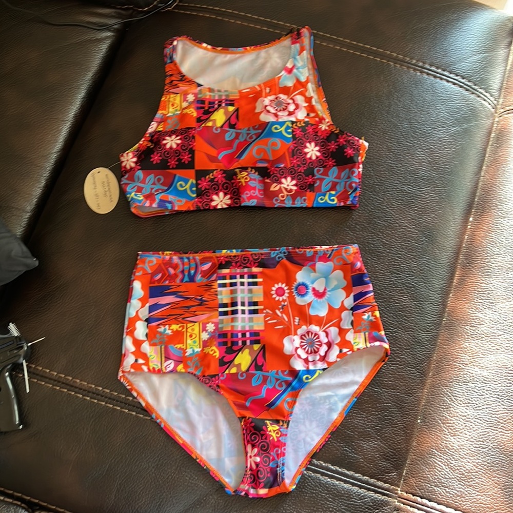 2 piece high waist swimsuit 🩱
